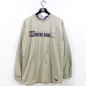 Jansport University of Notre Dame Dad T-Shirt Medium NWT Long Sleeve Y2K